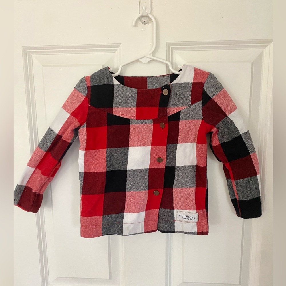 SweetHoney Plaid Coat: Size 2T